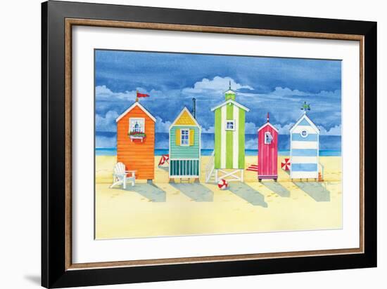 Brighton Huts-Paul Brent-Framed Premium Giclee Print