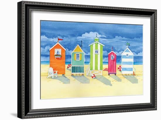 Brighton Huts-Paul Brent-Framed Premium Giclee Print