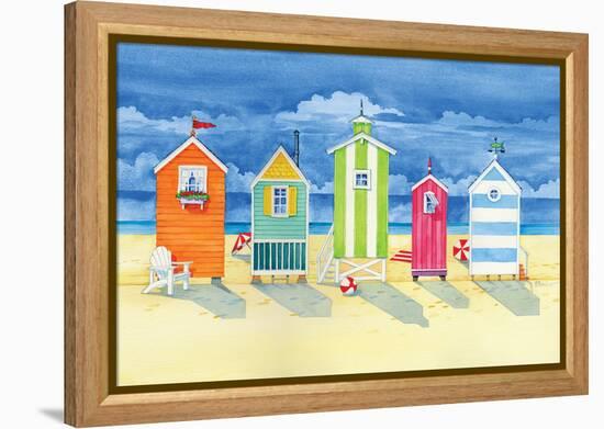 Brighton Huts-Paul Brent-Framed Stretched Canvas