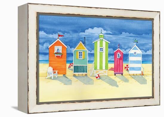 Brighton Huts-Paul Brent-Framed Stretched Canvas