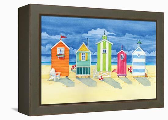 Brighton Huts-Paul Brent-Framed Stretched Canvas