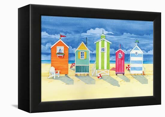 Brighton Huts-Paul Brent-Framed Stretched Canvas