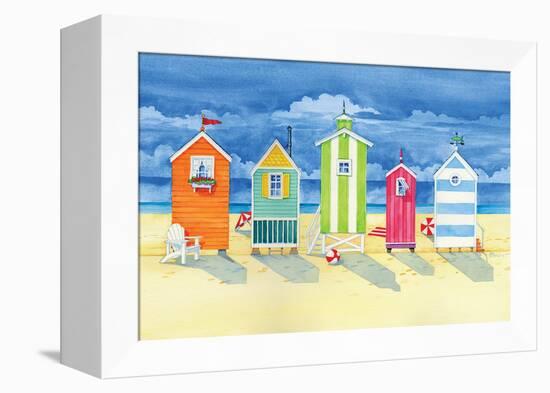 Brighton Huts-Paul Brent-Framed Stretched Canvas