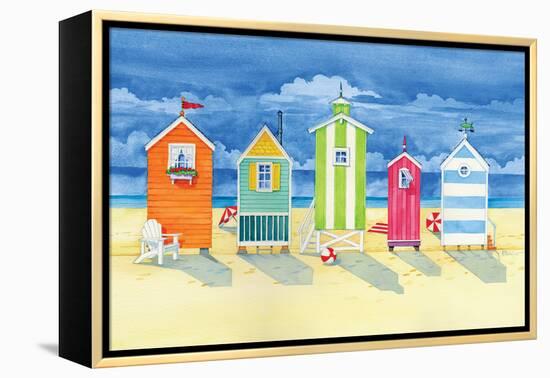 Brighton Huts-Paul Brent-Framed Stretched Canvas