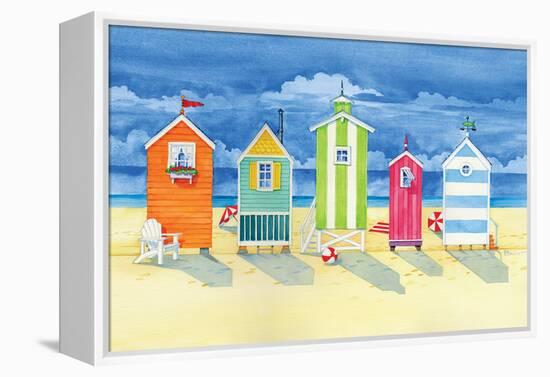 Brighton Huts-Paul Brent-Framed Stretched Canvas