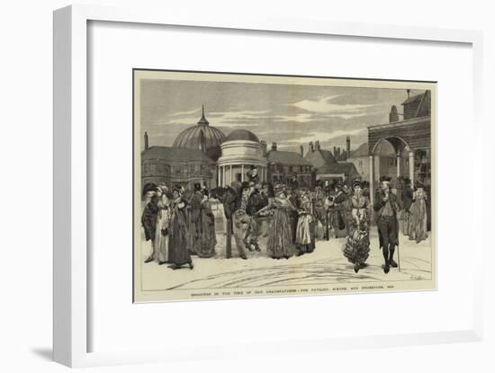 Brighton in the Time of Our Grandfathers, the Pavilion, Steyne, and Promenade, 1805-Edwin Austin Abbey-Framed Giclee Print