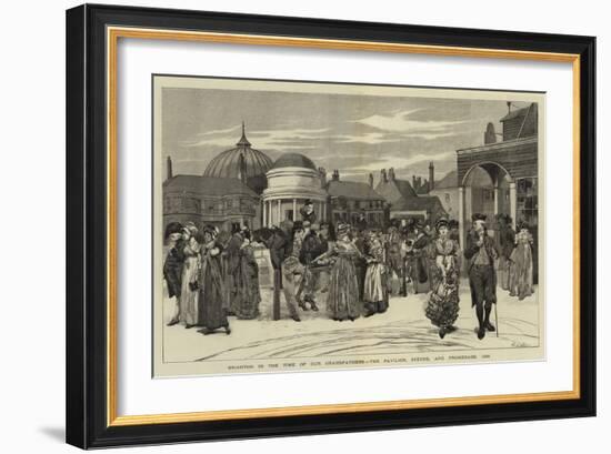 Brighton in the Time of Our Grandfathers, the Pavilion, Steyne, and Promenade, 1805-Edwin Austin Abbey-Framed Giclee Print