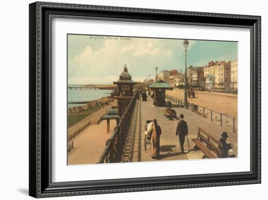 Brighton Marine Parade, England-null-Framed Art Print