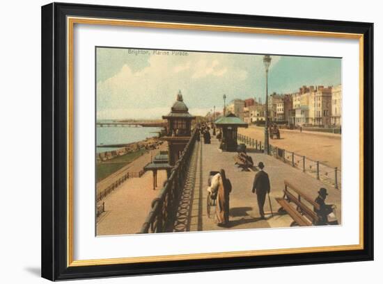 Brighton Marine Parade, England-null-Framed Art Print