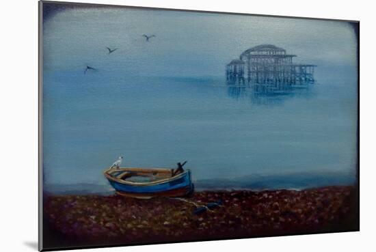 Brighton Misty, 2023, (Oil on Canvas)-Lee Campbell-Mounted Giclee Print