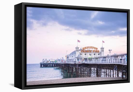 Brighton Palace Pier from the beach, Brighton, Sussex, England, United Kingdom, Europe-Alex Robinson-Framed Premier Image Canvas
