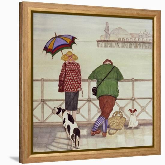 Brighton Pier, 1986-Gillian Lawson-Framed Premier Image Canvas