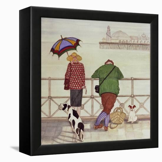 Brighton Pier, 1986-Gillian Lawson-Framed Premier Image Canvas