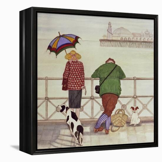 Brighton Pier, 1986-Gillian Lawson-Framed Premier Image Canvas