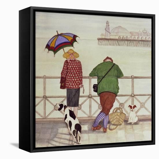 Brighton Pier, 1986-Gillian Lawson-Framed Premier Image Canvas