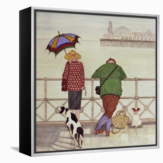 Brighton Pier, 1986-Gillian Lawson-Framed Premier Image Canvas