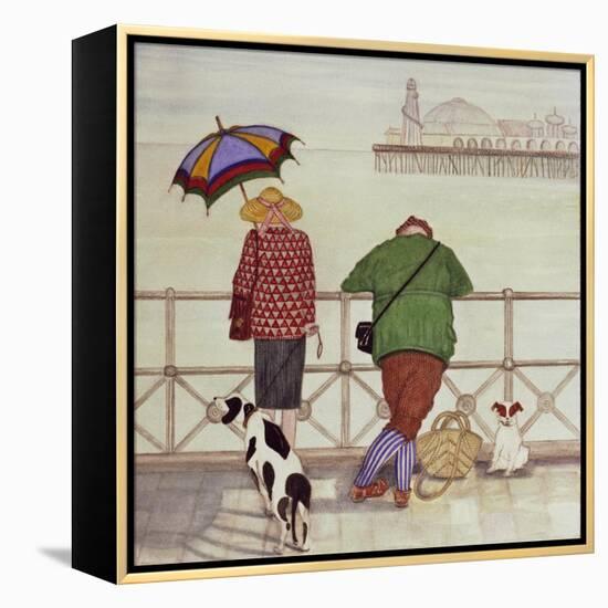 Brighton Pier, 1986-Gillian Lawson-Framed Premier Image Canvas