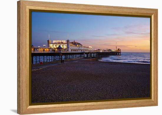 Brighton Pier, Brighton, Sussex, England, United Kingdom, Europe-Mark Mawson-Framed Premier Image Canvas