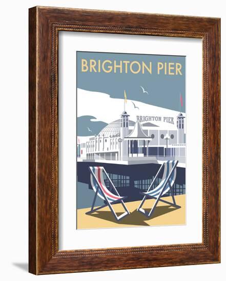 Brighton Pier - Dave Thompson Contemporary Travel Print-Dave Thompson-Framed Art Print