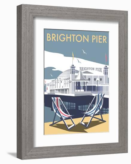 Brighton Pier - Dave Thompson Contemporary Travel Print-Dave Thompson-Framed Art Print