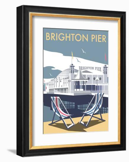 Brighton Pier - Dave Thompson Contemporary Travel Print-Dave Thompson-Framed Art Print