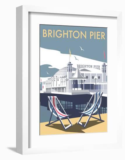 Brighton Pier - Dave Thompson Contemporary Travel Print-Dave Thompson-Framed Art Print