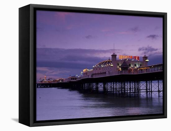 Brighton Pier Offers Entertainment for Visitors, England-Fergus Kennedy-Framed Premier Image Canvas