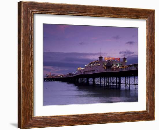 Brighton Pier Offers Entertainment for Visitors, England-Fergus Kennedy-Framed Photographic Print