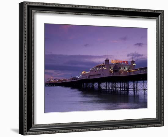 Brighton Pier Offers Entertainment for Visitors, England-Fergus Kennedy-Framed Photographic Print