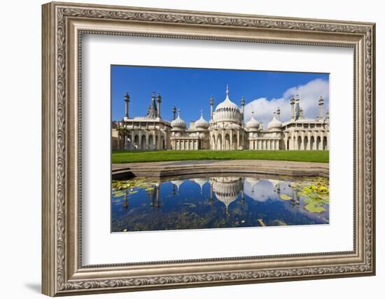 Brighton Royal Pavilion with Reflection, Brighton, East Sussex, England, United Kingdom, Europe-Neale Clark-Framed Photographic Print