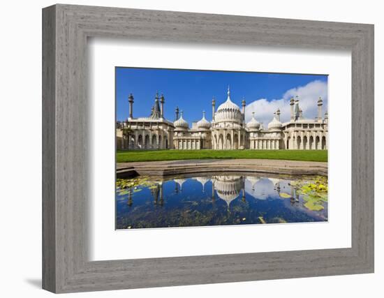 Brighton Royal Pavilion with Reflection, Brighton, East Sussex, England, United Kingdom, Europe-Neale Clark-Framed Photographic Print