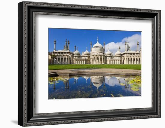 Brighton Royal Pavilion with Reflection, Brighton, East Sussex, England, United Kingdom, Europe-Neale Clark-Framed Photographic Print