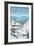 Brighton, Utah - Retro Ski Resort-Lantern Press-Framed Art Print