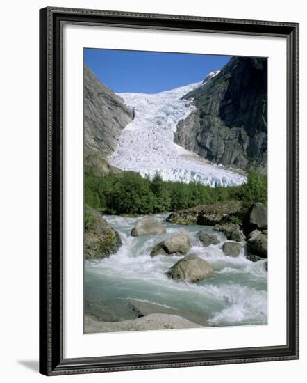 Briksdal Glacier, Sogn and Fjordane, Norway, Scandinavia-G Richardson-Framed Photographic Print