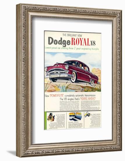 Brilliant Dodge Royal V8-null-Framed Art Print