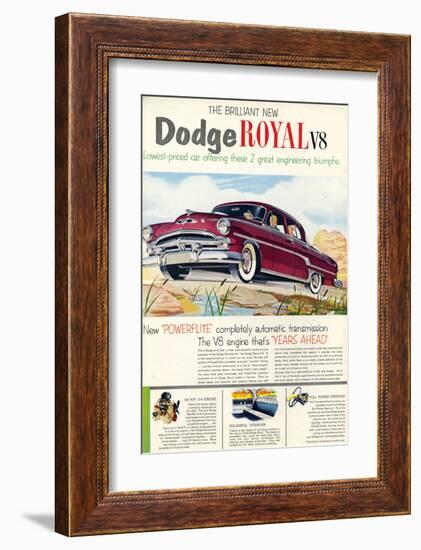 Brilliant Dodge Royal V8-null-Framed Art Print