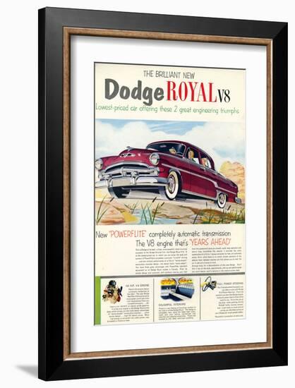 Brilliant Dodge Royal V8-null-Framed Art Print