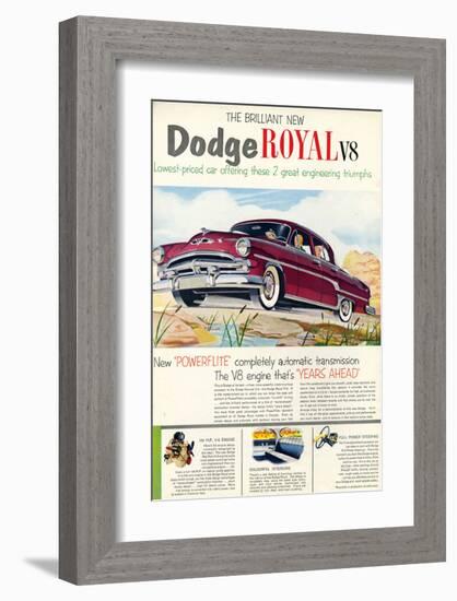 Brilliant Dodge Royal V8-null-Framed Art Print