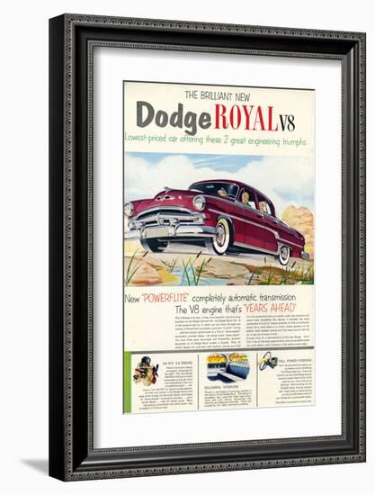 Brilliant Dodge Royal V8-null-Framed Art Print