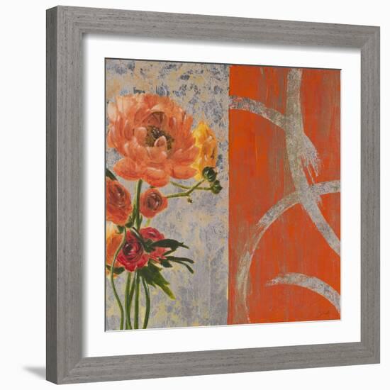 Brilliant Peonies I-Liz Jardine-Framed Art Print