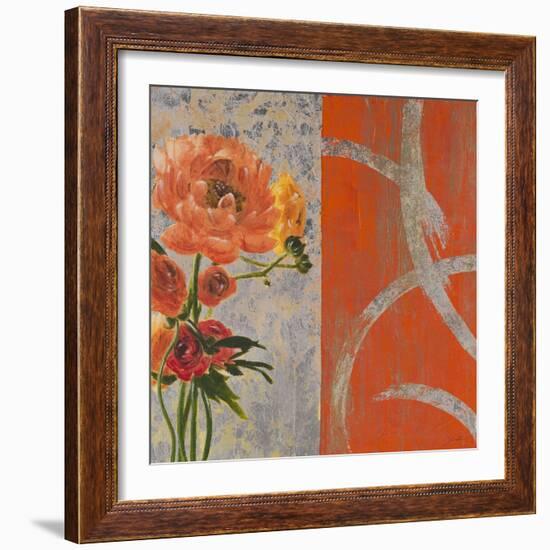 Brilliant Peonies I-Liz Jardine-Framed Art Print