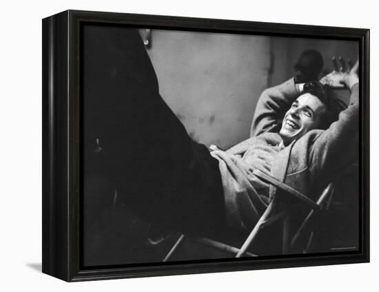 Brilliant Young Canadian Pianist Glenn Gould Laughing at a Columbia Recording Studio-Gordon Parks-Framed Premier Image Canvas