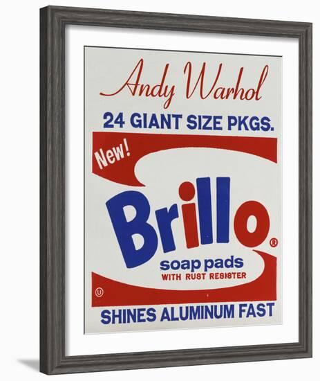 Brillo Box (detail), 1964-Andy Warhol-Framed Art Print