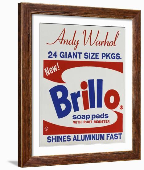 Brillo Box (detail), 1964-Andy Warhol-Framed Art Print