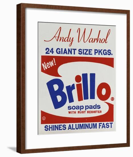 Brillo Box (detail), 1964-Andy Warhol-Framed Art Print