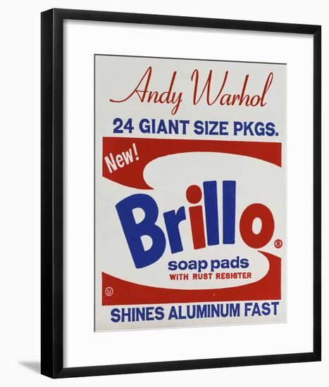 Brillo Box (detail), 1964-Andy Warhol-Framed Art Print