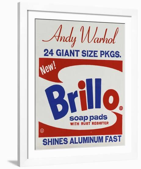 Brillo Box (detail), 1964-Andy Warhol-Framed Art Print