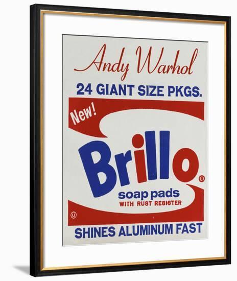 Brillo Box (detail), 1964-Andy Warhol-Framed Art Print