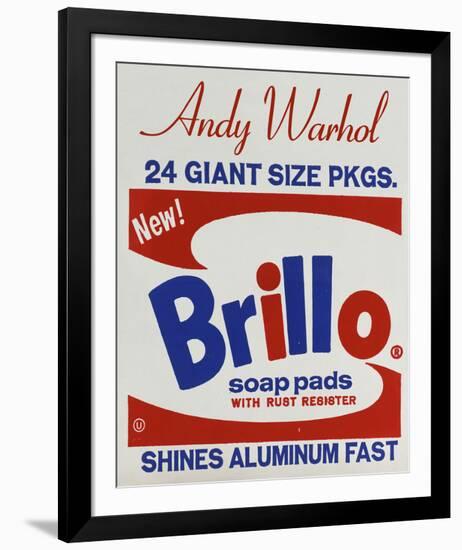 Brillo Box (detail), 1964-Andy Warhol-Framed Art Print