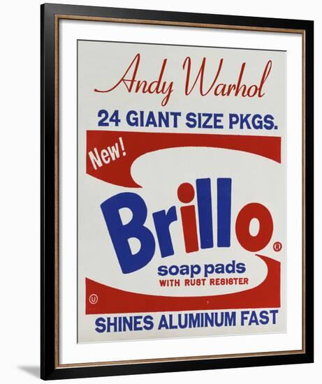 Brillo Box (detail), 1964-Andy Warhol-Framed Art Print